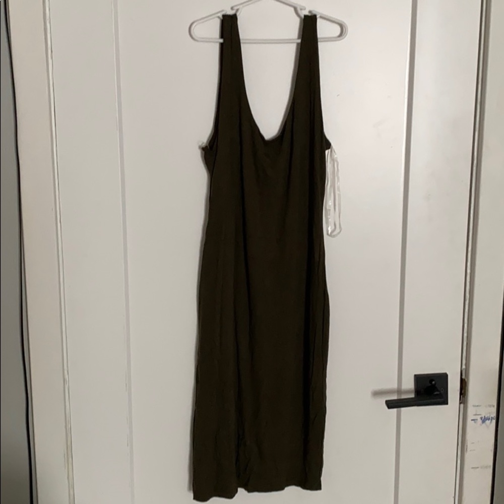 Forest green mini dress